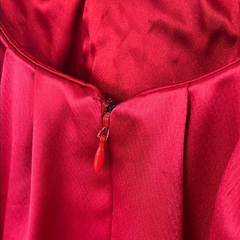 ABS Allen Schwartz Formal Satin Low Back Dress - Size 2 - Picture 5 of 8